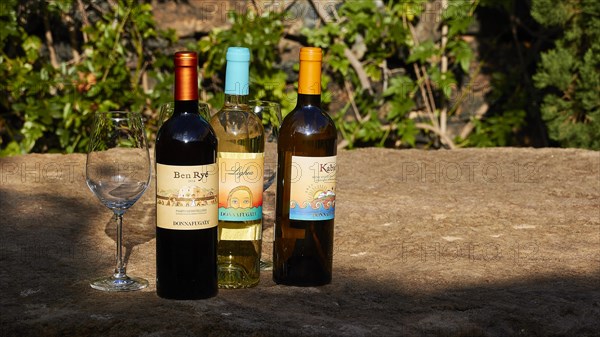 Three wine bottles
