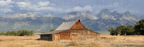 T. A. Moulton Barn in front of the Teton Range