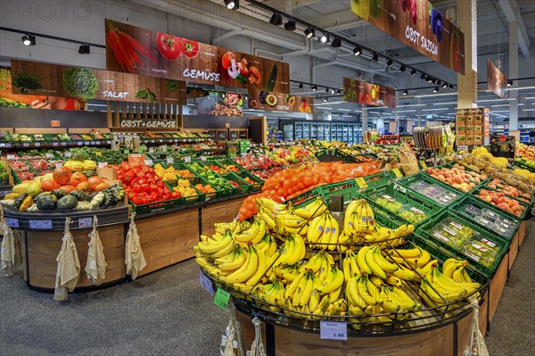 Department with fruit and vegetables