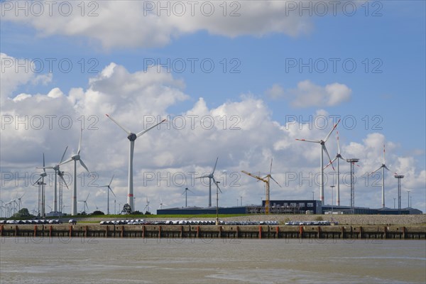 Wind turbines in the wind farm