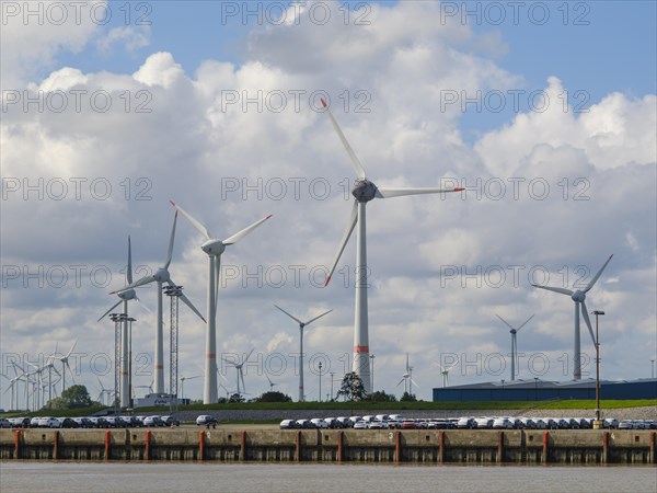 Wind turbines in the wind farm