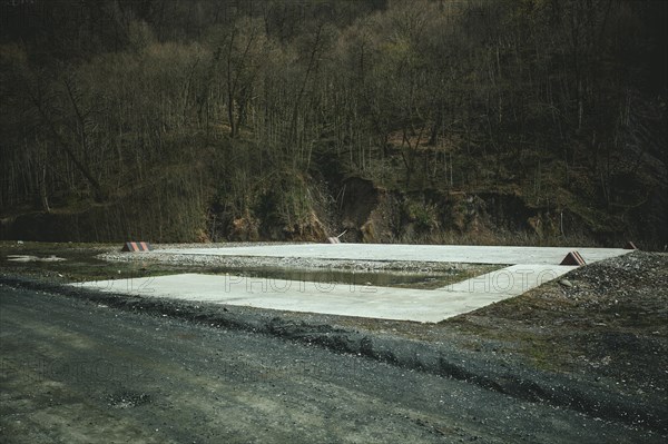 Helipad of a Russian military base near Tkwarcheli