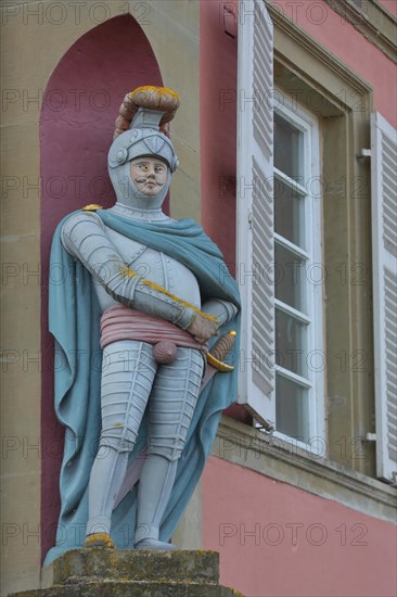 Medieval knight sculpture at the department stores' WOHA