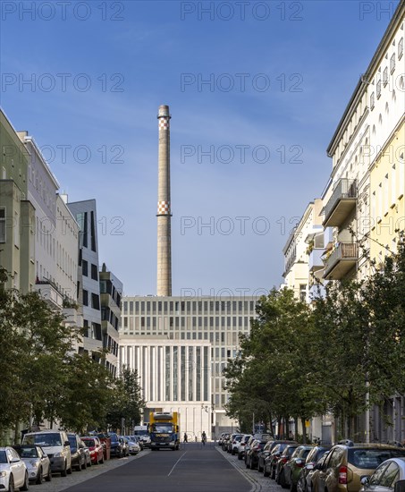 Factory chimney behind the BND headquarters