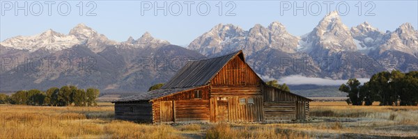 T. A. Moulton Barn in front of the Teton Range