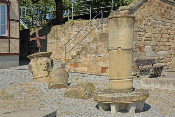 War memorial with cross and stones