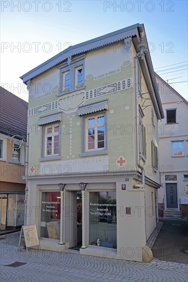 House with stucco decorations