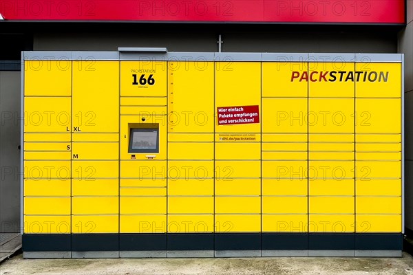 DHL Packstation for delivery pick-up of parcels