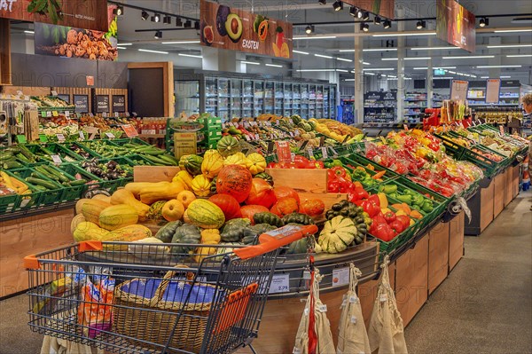 Department with fruit and vegetables