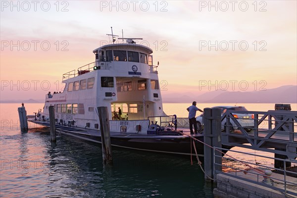 Lake Garda car ferry at the jetty