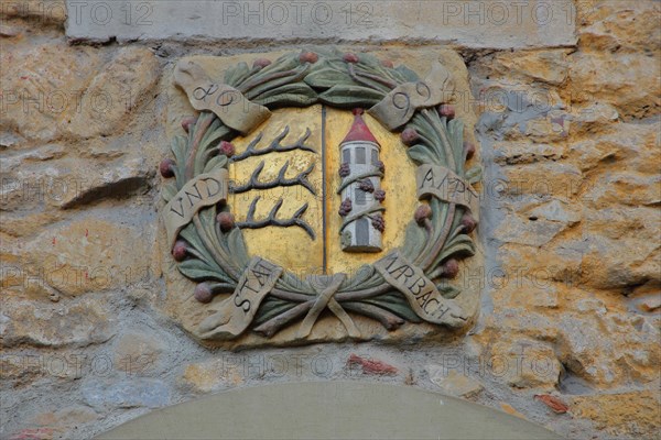 City coat of arms with year and inscription