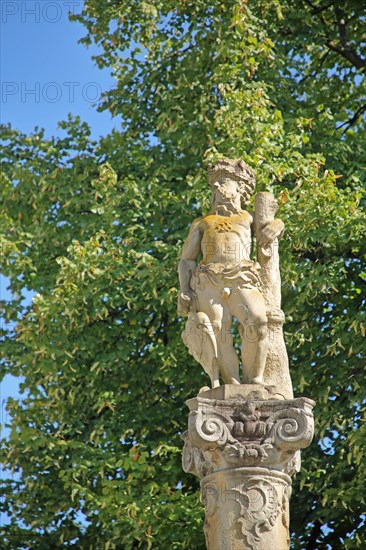 Lamb fountain with sculpture