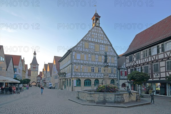 Market square with town hall