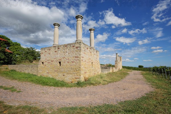 Reconstructed villa rustica with columns