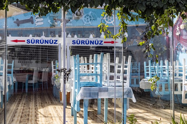 Closed restaurant in Kusadasi