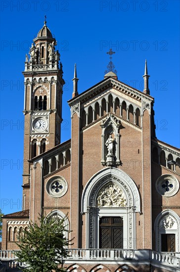 Bell tower and main facade of the Church of Madonna della Neve