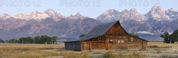 T. A. Moulton Barn in front of the Teton Range