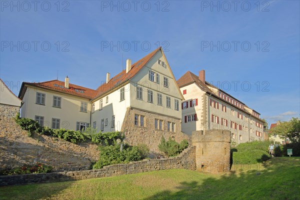 Historic town wall with tower