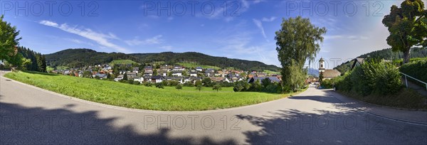 210 degree panorama of the view of the St. Erhard Church