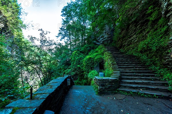 Watkins Glen State Park: Gorge Trail entrance and tunnel