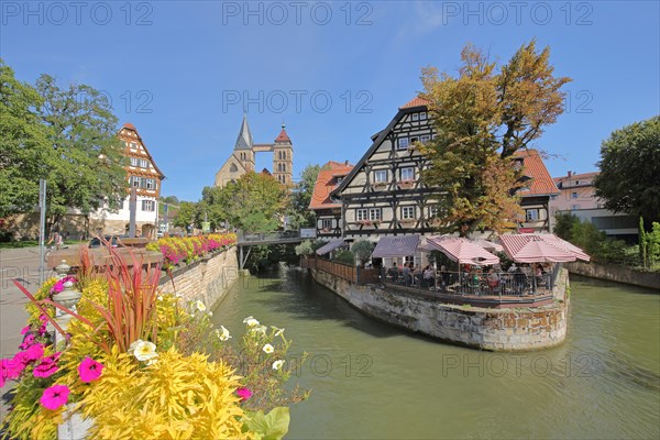 Rems and half-timbered house Restaurant Alte Zimmerei