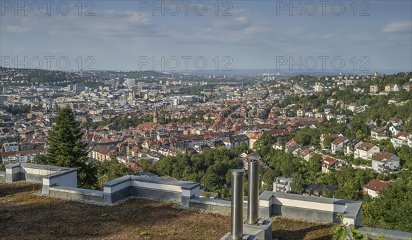 City panorama Stuttgart seen from the vantage point Wielandshoehe
