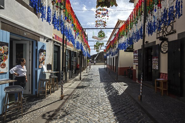 Street with restaurants