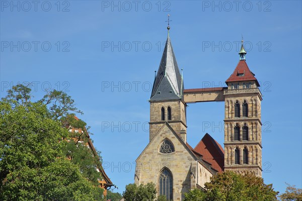 Spires of the Gothic town church of St. Dionys