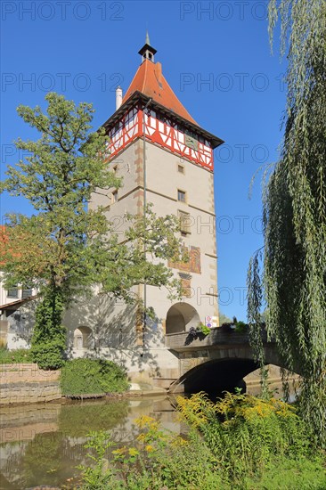 Historic Beinstein Gate built 1491 on the Rems