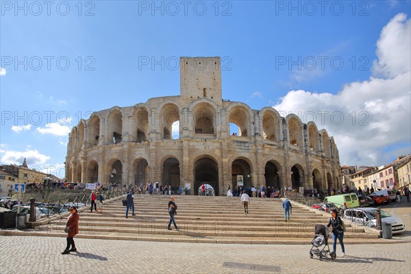 Amphitheatre and people