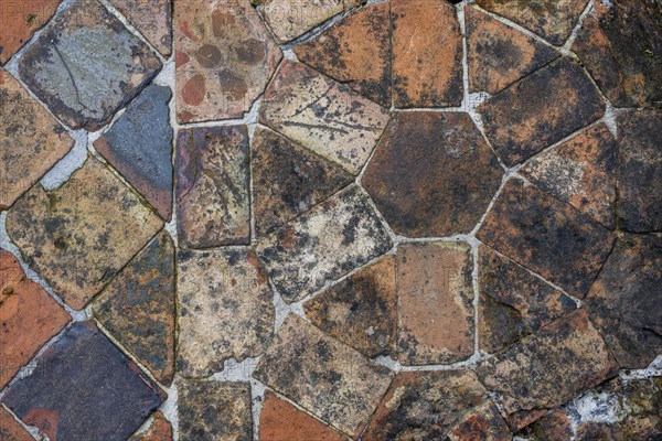 Old coloured stone tiles