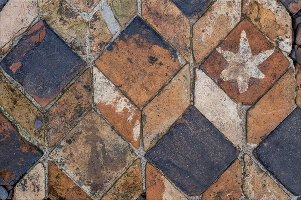 Old coloured stone tiles