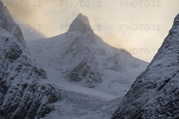 Rugged mountain peaks