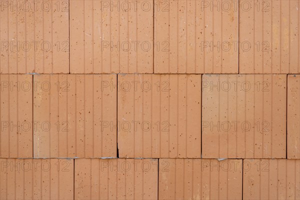 Unrendered wall of Poroton bricks as texture or background