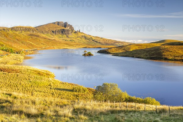 View of rock needle Old Man of Storr