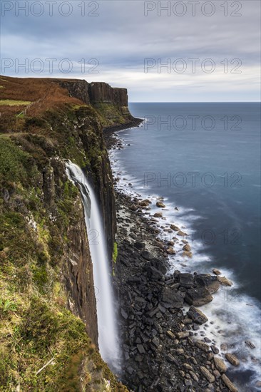 Mealt Falls waterfall and Kilt Rock