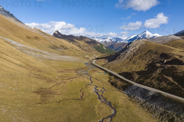 Autumn landscape on the Albula Pass