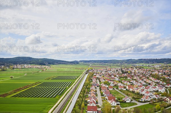 Aerial view of the area around Neumarkt in der Oberpfalz