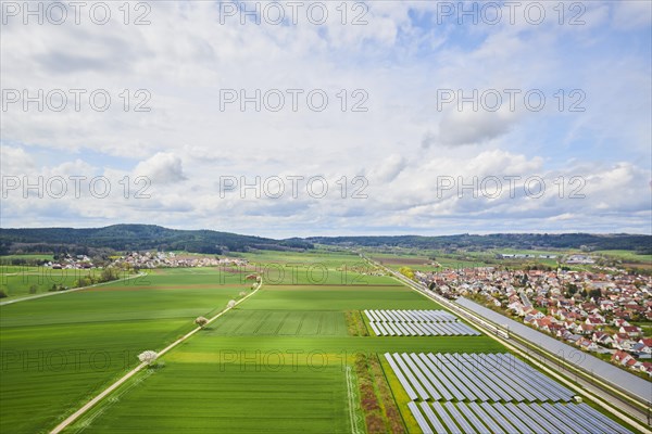 Aerial view of the area around Neumarkt in der Oberpfalz