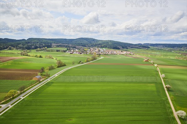 Aerial view of the area around Neumarkt in der Oberpfalz