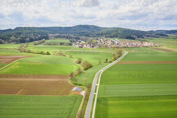 Aerial view of the area around Neumarkt in der Oberpfalz