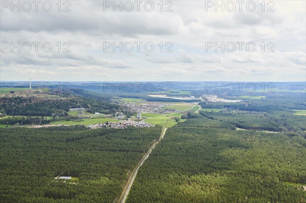 Aerial view of the area around Neumarkt in der Oberpfalz