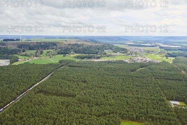 Aerial view of the area around Neumarkt in der Oberpfalz