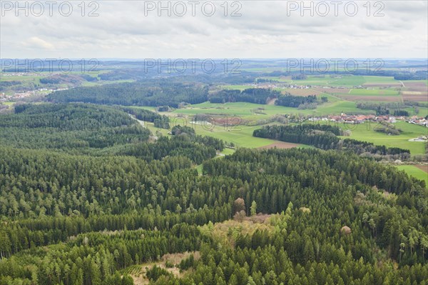 Aerial view of the area around Neumarkt in der Oberpfalz