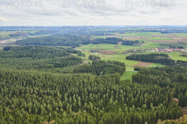 Aerial view of the area around Neumarkt in der Oberpfalz