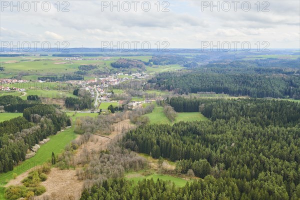 Aerial view of the area around Neumarkt in der Oberpfalz