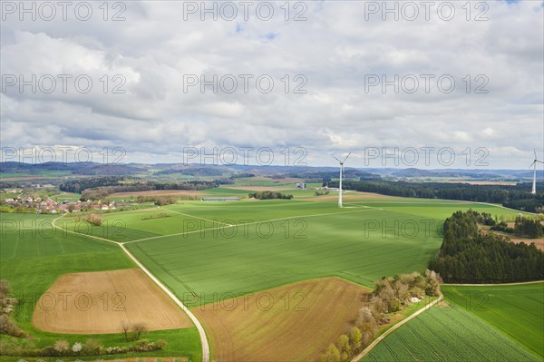 Aerial view of the area around Neumarkt in der Oberpfalz