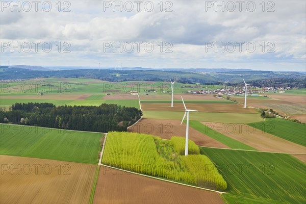 Aerial view of the area around Neumarkt in der Oberpfalz