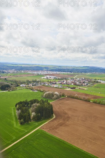 Aerial view of the area around Neumarkt in der Oberpfalz