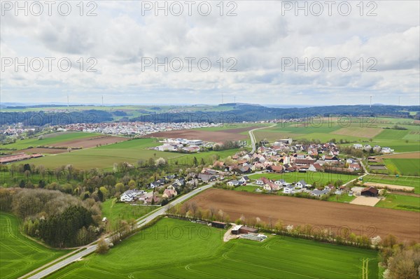 Aerial view of the area around Neumarkt in der Oberpfalz